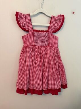 Well Dressed Wolf Red Gingham Flutter-Sleeve Sundress